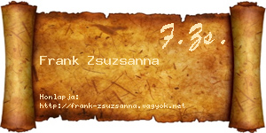 Frank Zsuzsanna névjegykártya