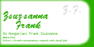 zsuzsanna frank business card